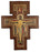 San Damian On Walnut Stained 1-inch Thick Cross7-inchTall