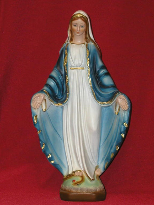 Lady Of Grace Hand-Painted Alabaster 13-inch