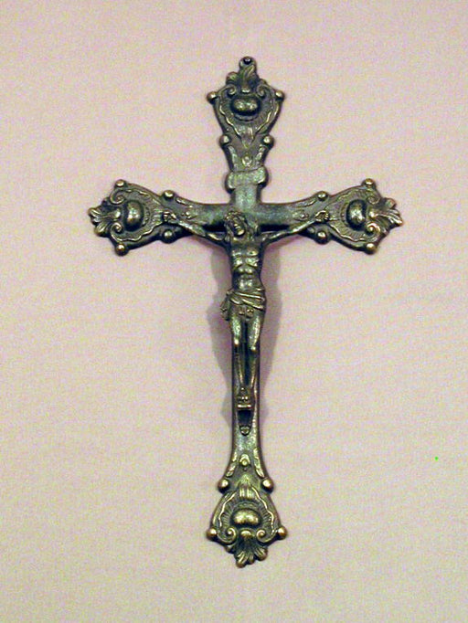 Crucifix Antiqued Brass 12.5-inch