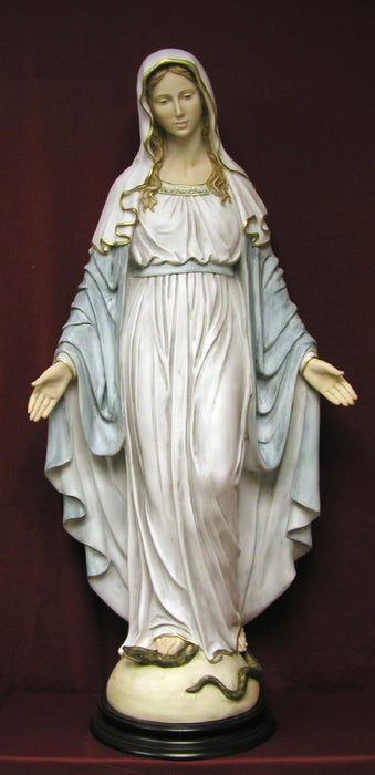 Lady Of Grace Hand-Painted Alabaster 36-inch