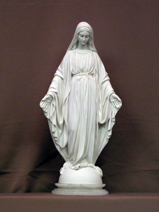 Lady Of Grace White Alabaster 16.5-inch