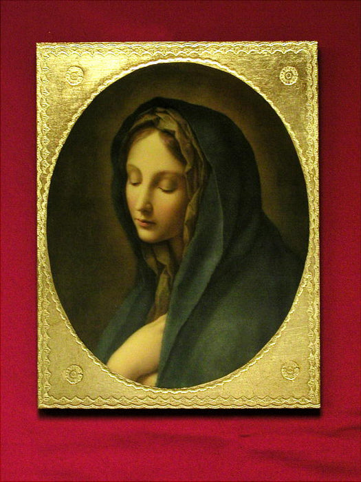 Our Lady Of The Sorrows By Carlos Dolci Florentine Plaque 9X12-inch