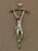 Papal Crucifix By Ado Santini Hand-Painted Alabaster 14.5-inch