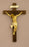 Baroque Style Crucifix Hand-Painted Alabaster 14-inch