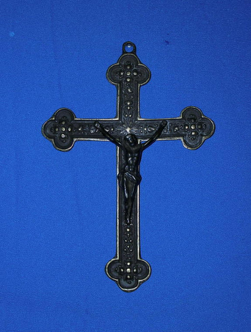 Orthodox Crucifix Antiqued Brass 10.5-inch