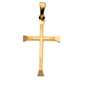 14K Yellow Gold Cross Pendant with Cross