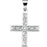 14K White Gold Greek Cross Pendant with Ornate Design