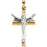14K White Gold/Yellow Two Tone Risen Christ Crucifix