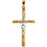 14K Yellow Gold/White Two Tone Crucifix Pendant