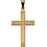 14K Yellow Gold Cross Pendant with Design