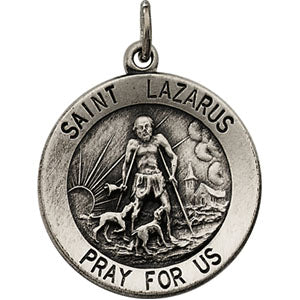14K Yellow Gold Saint Lazarus Pendant