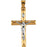 14K Yellow Gold/White Two Tone Crucifix Pendant
