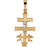 14K Yellow Gold/White Two Tone Cara Vaca Cross Pendant