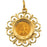 14K Yellow Gold Round Saint Francis Pendant