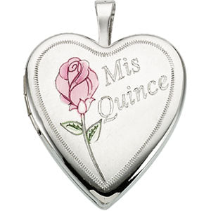 14K Yellow Gold Quince Anos with Rose Locket