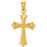 14K Yellow Gold Hollow Cross Pendant
