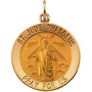 14K Yellow Gold Saint Jude Thaddeus Pendant