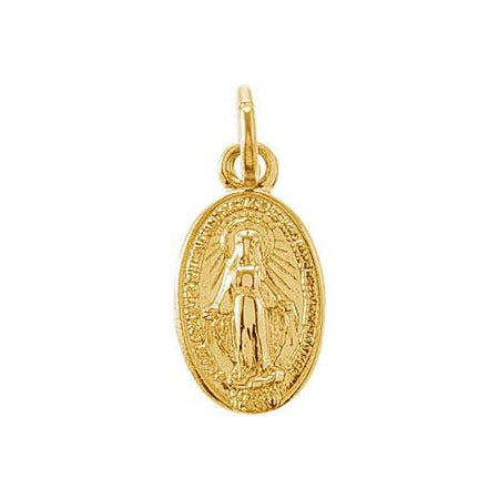 14K Yellow Gold Charm Miraculous Medal