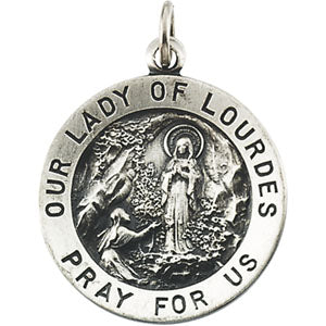 14K Yellow Gold Our Lady Of Lourdes Pendant