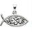 14K White Gold Fish with -inchJesus-inch Pendant
