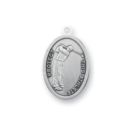 Sterling Silver Saint Sebastian Golf Athlete Medal