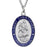 Saint Christopher Medal - Blue Epoxy