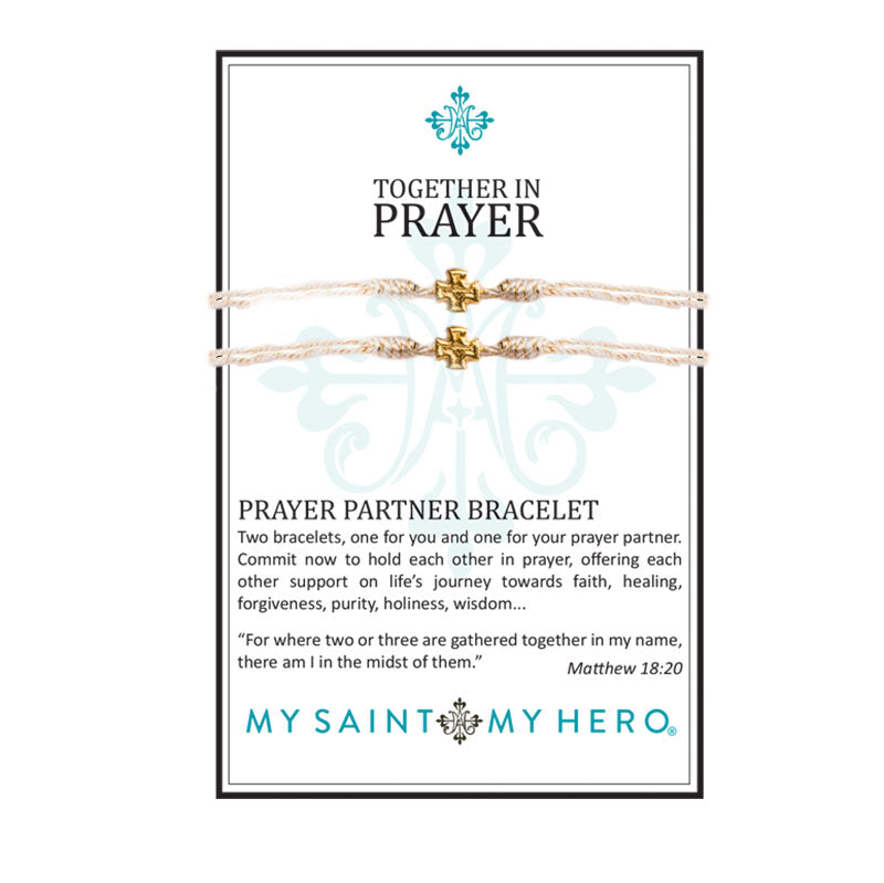 Prayer Partner Bracelets Gold Metalic Ã"“ Gold Medal
