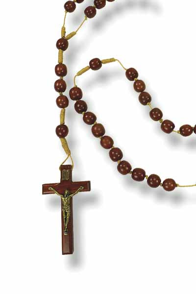 Wooden Wall Rosary - 39 inches