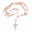 Medjugorje Stone Heart Rosary- White Cord and Unpolished Stones
